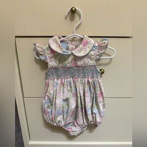 Charming Floral Baby Romper with Ruffles